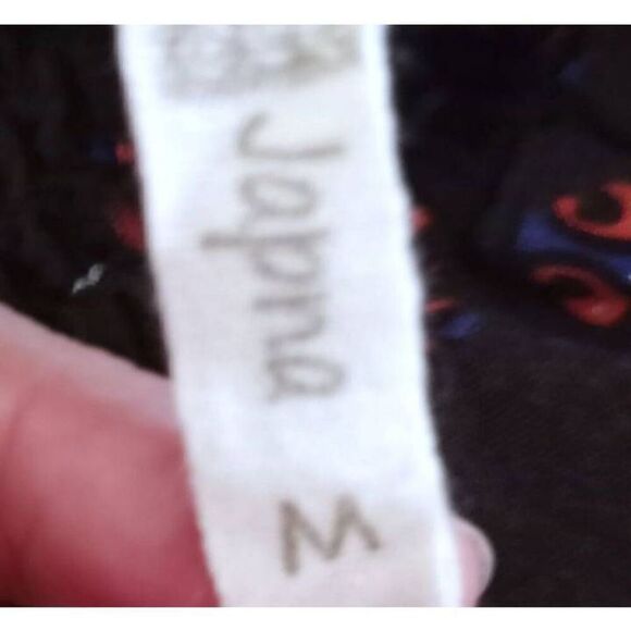 JAPNA BLACK, RED, WHITE, & BLUE BOHO-INSPIRED OFF-THE-SHOULDER TOP SZ.M EUC. - Picture 5 of 8